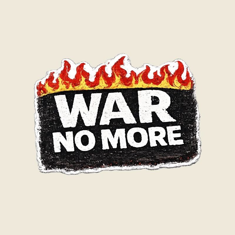 War No More – Sticker Peace & Humanity 
