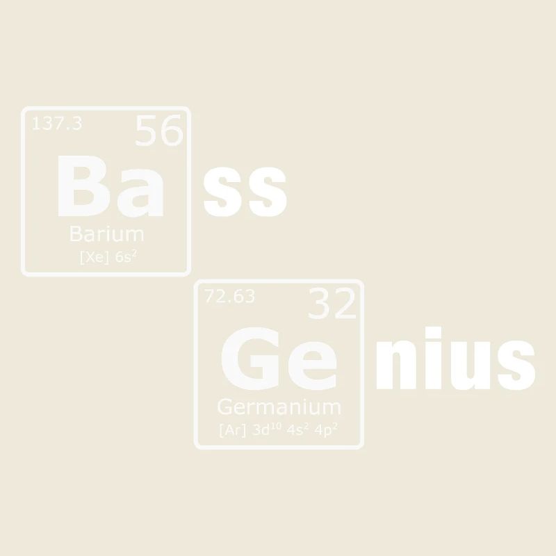 Bass Genius Periodensystem PSE Elemente Nerd