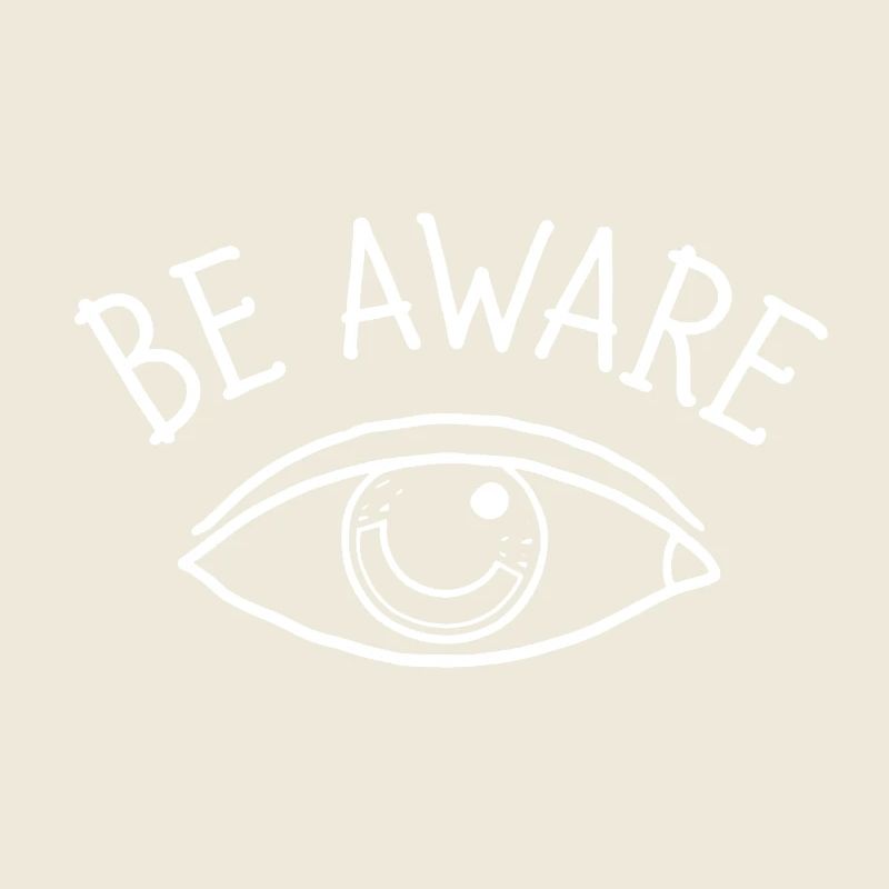 Be Aware White Eye Design