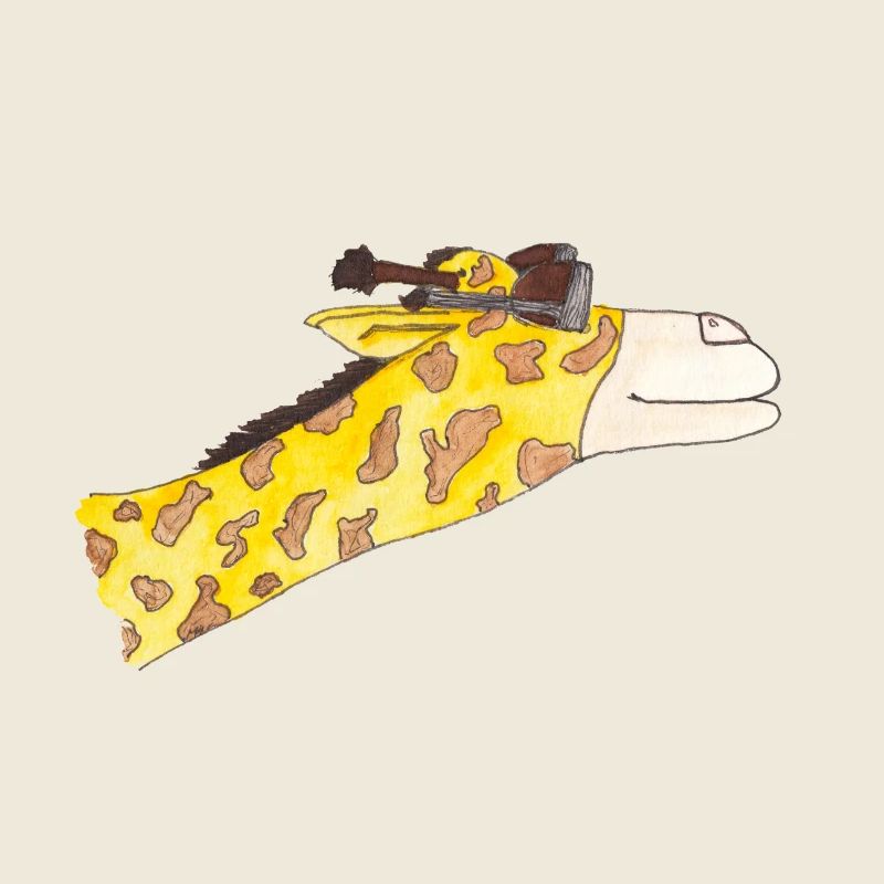 Girafe au vent