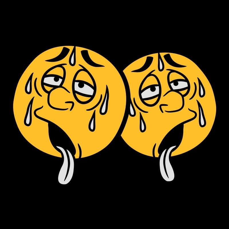 2 amis équipe couple visage dessin animé cercle de dessin animé ru