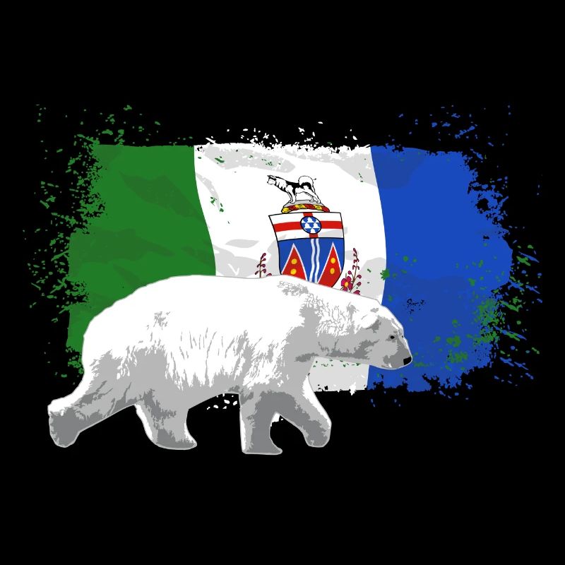 Yukon Flag - Polar Bear - Eisbär