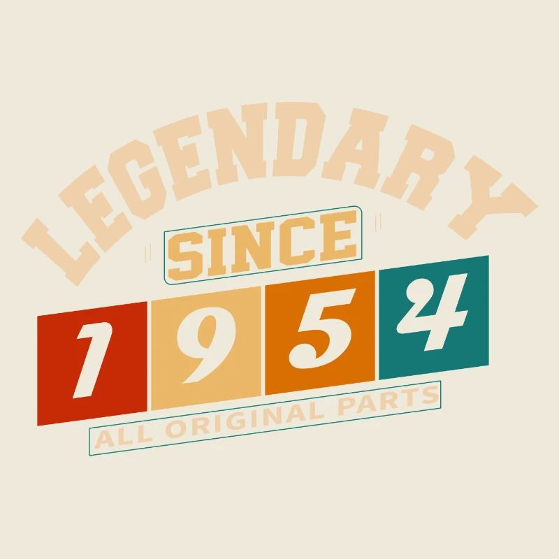 Legendary since 1954 vintage retro anniversary