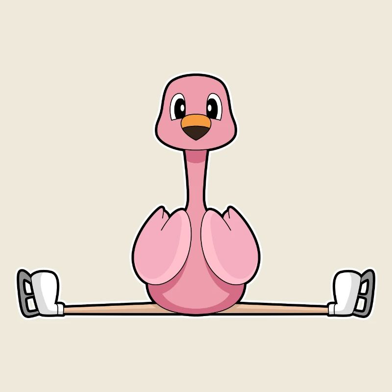 Flamingo patins à glace