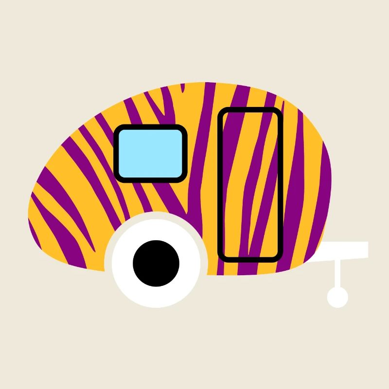 Caravan Caravan Zebra Pattern Animal Print Camper