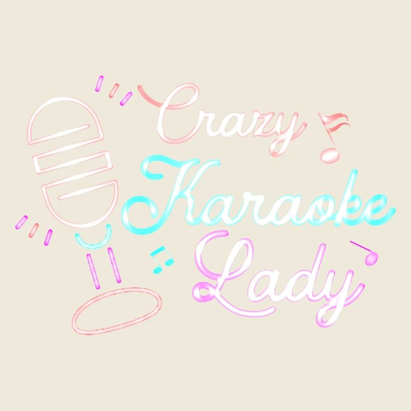 Crazy karaoke Lady chanteuse chanteuse