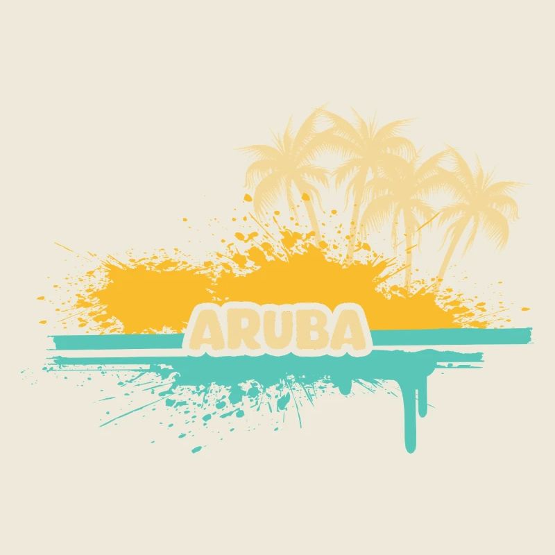 Aruba as palm trees