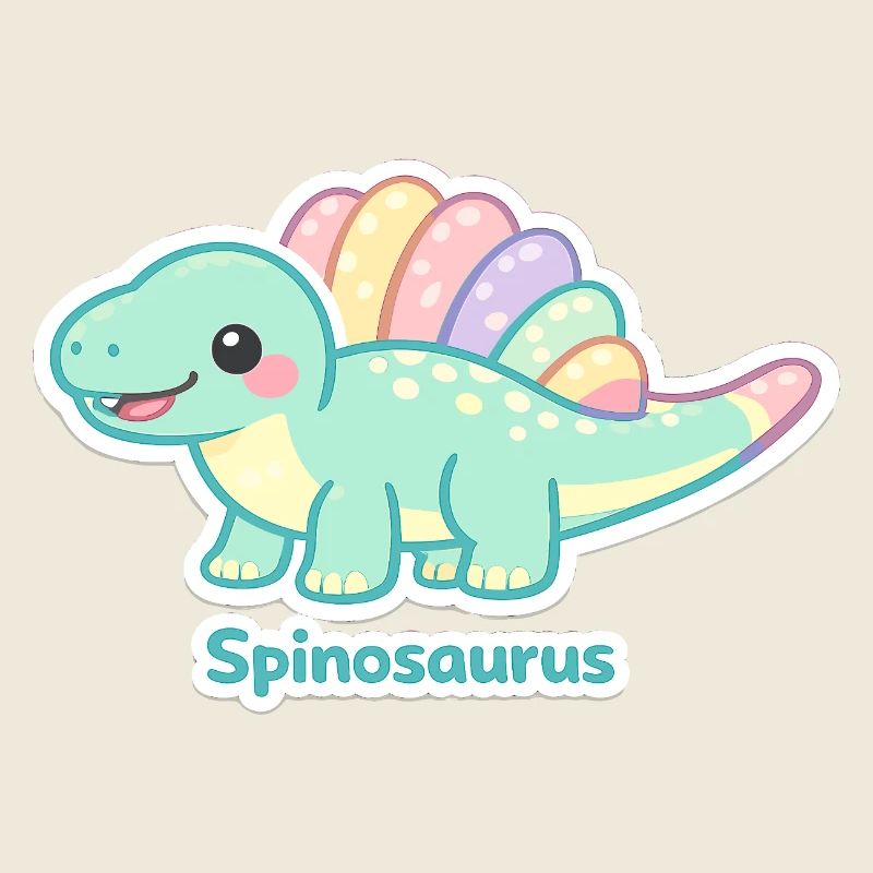 Pastel Spinosaurus Sticker