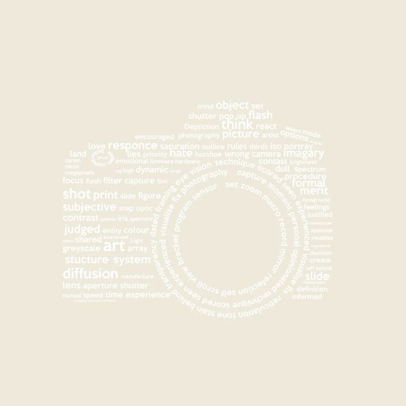 Caméra Typographie Blanc