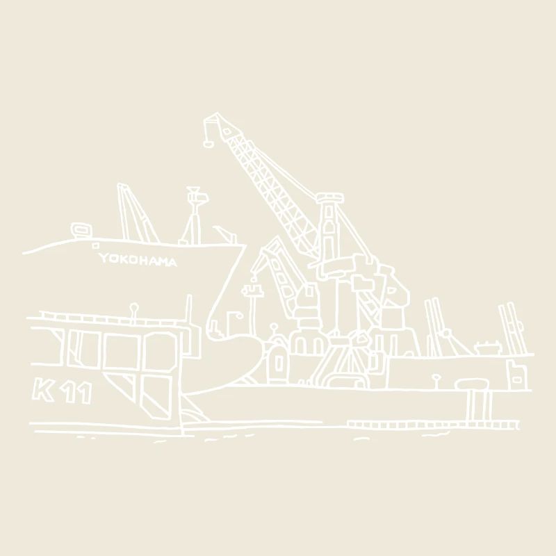 Hamburger Hafen (Dock 11) weiss