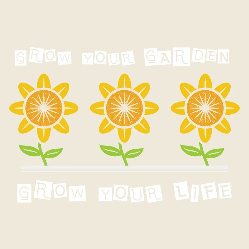 Three sunflowers in the garden
