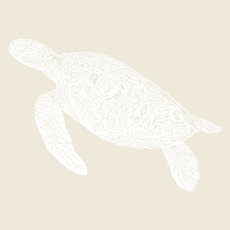 Tortue plongeuse vintage