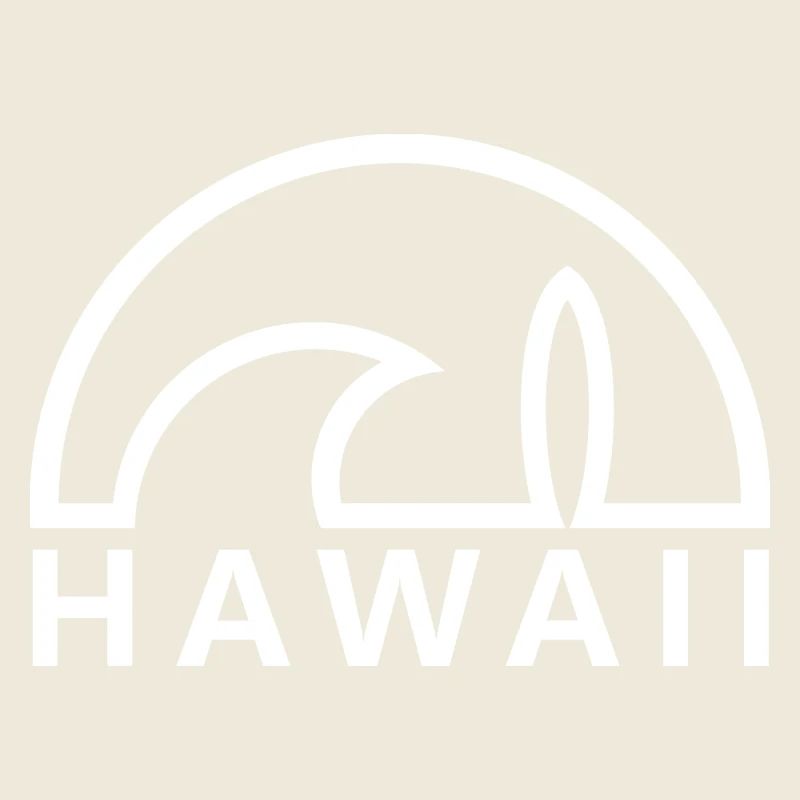 Hawaii sun minimalist white surfboard
