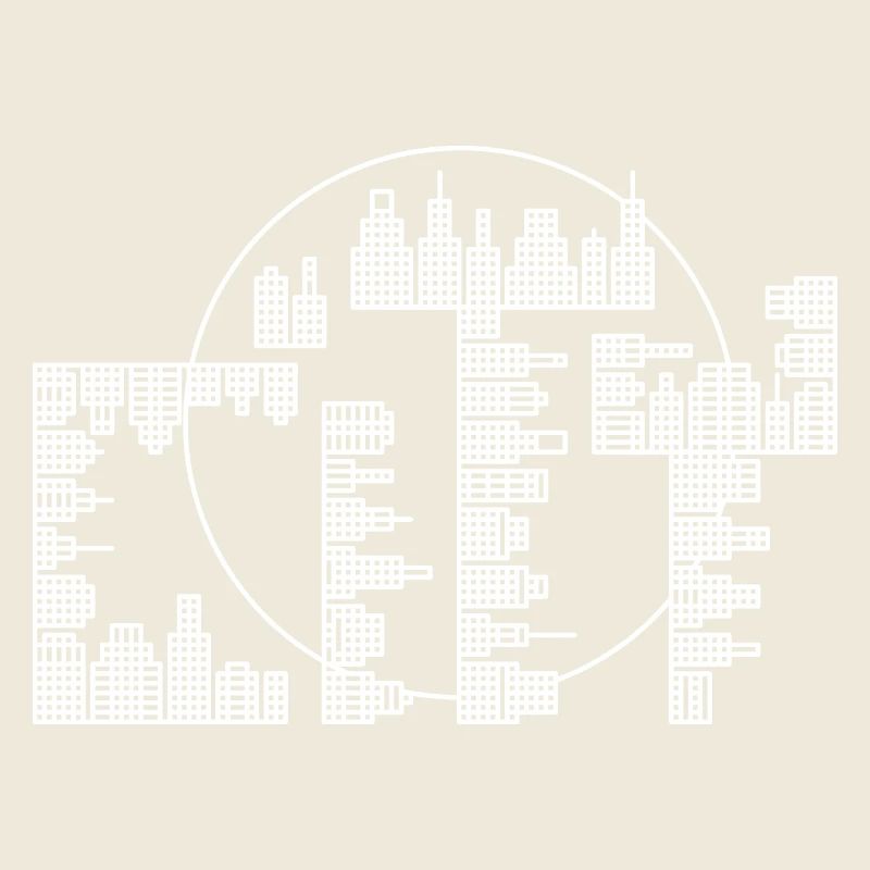 Skyline, City - white version