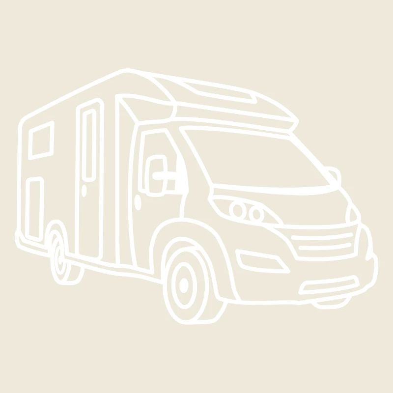 Motorhome semi-integrated - front - contour white