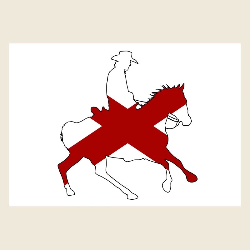Alabama State Flag Cowboy