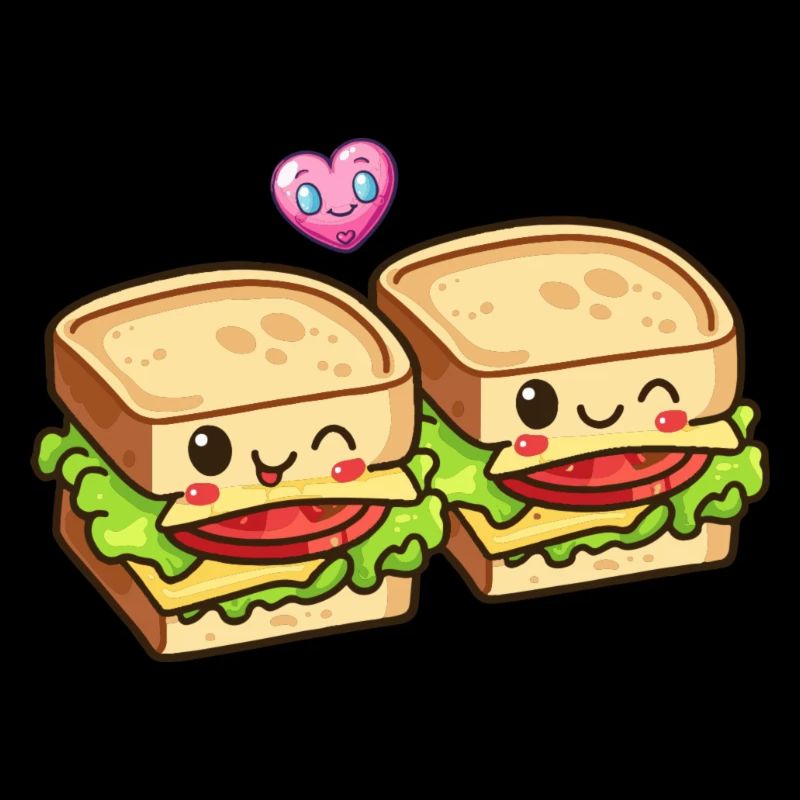 Sandwich Paar Liebe Herz Valentinstag