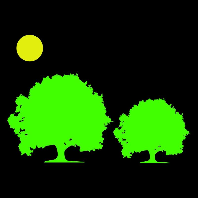 trees sun