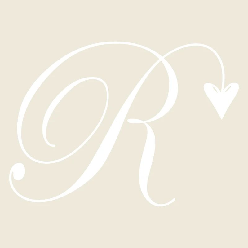 Monogramme R Cœur Vigne