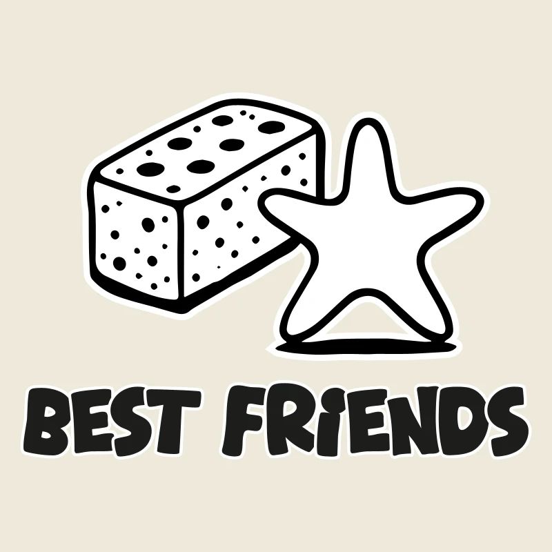 Éponge et étoile de mer - Best Friends Design