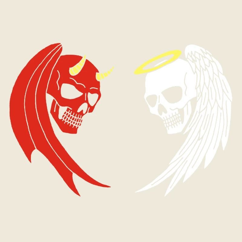 Engel und Dämon Skelett