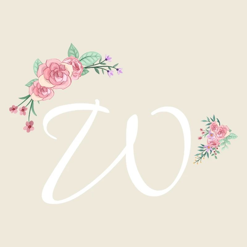 Buchstabe w Blumen