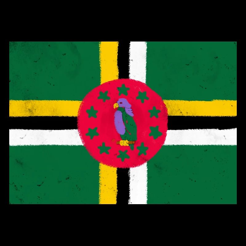 Drapeau de la Dominique – Île Verte