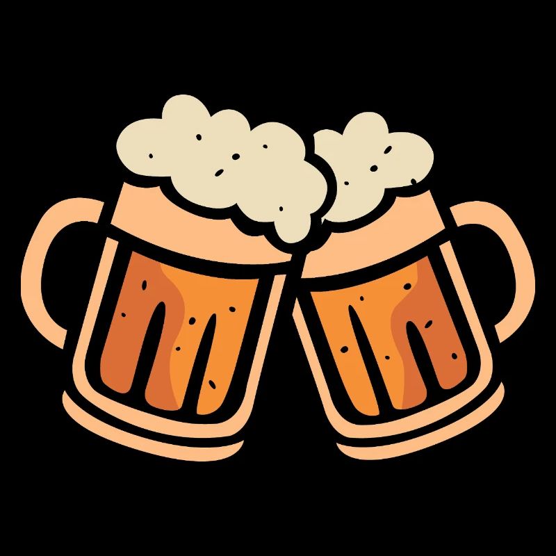 Bier Glas Anstoßen - Comic und Cartoon Junggeselle