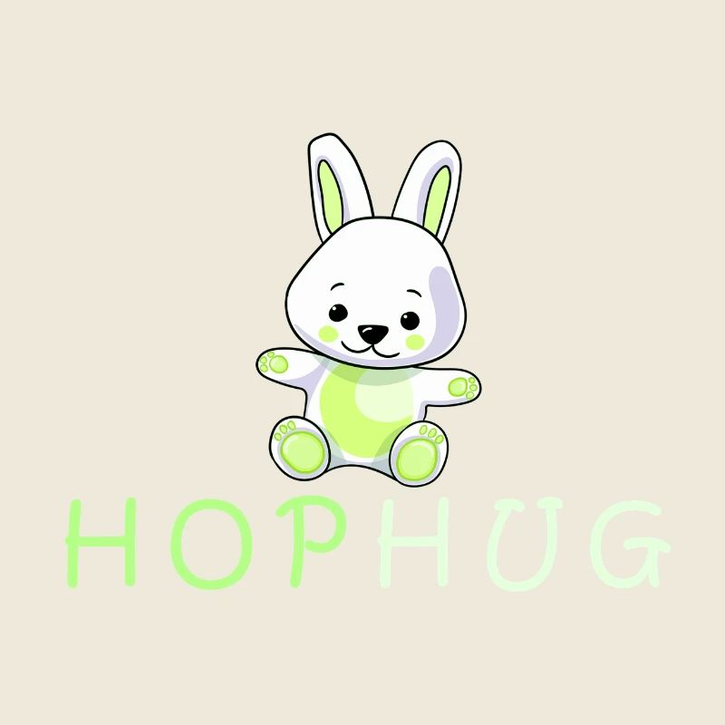 conception de baiser de main de lapin aimant