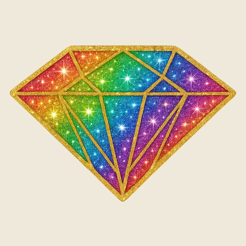 Regenbogen Diamant Glitzer