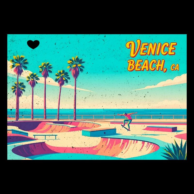 Patineur rétro de Venice Beach