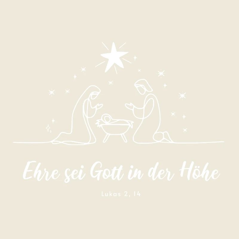 Ehre sei Gott Weihnacht an der Krippe Jesus