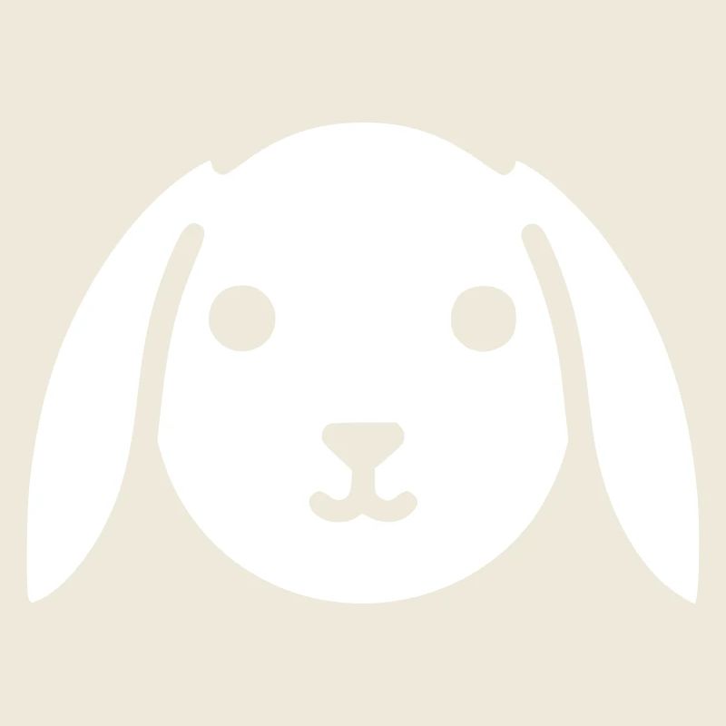 Cute floppy ear bunny rabbit head