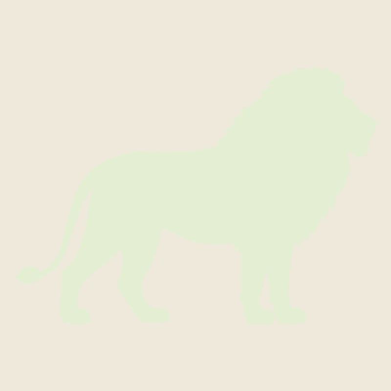 Lion Silhouette Pastel Green