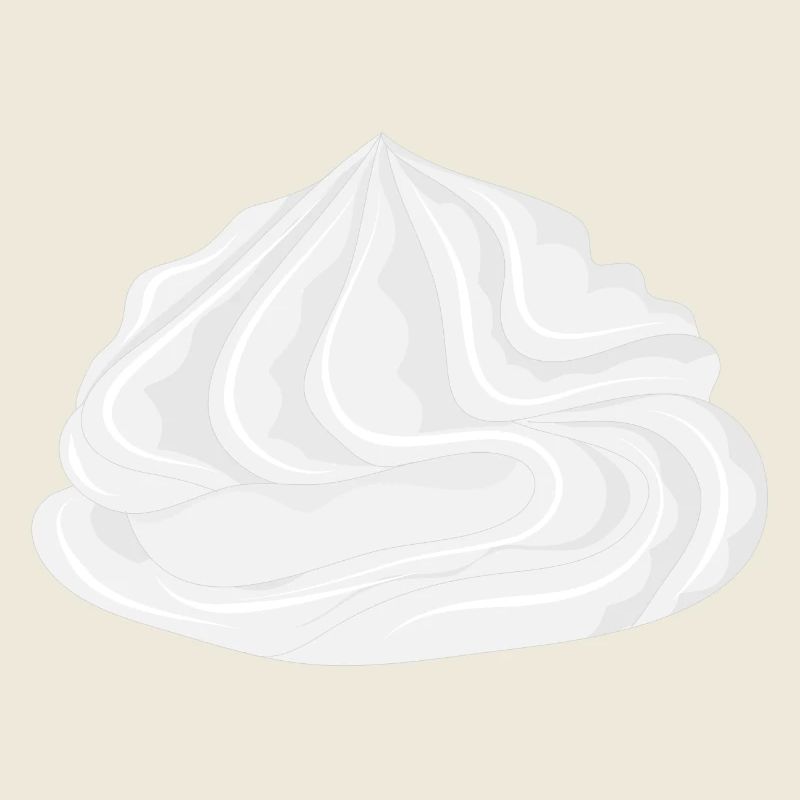 snow-white delicious cream hood for garnissing
