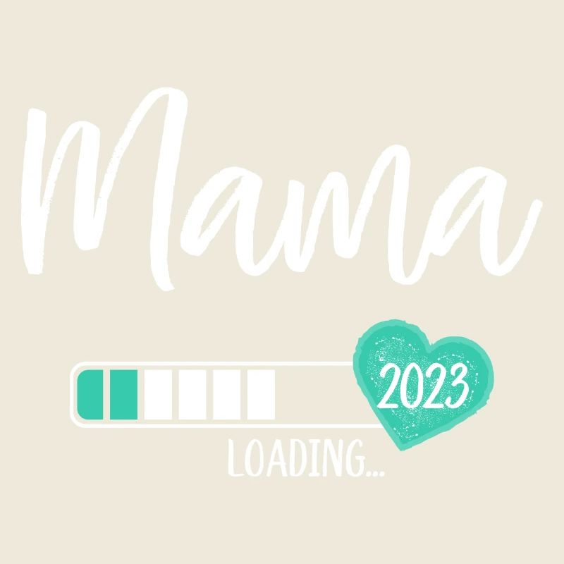 Mama Loading 2023 Herz Baby Junge Werdende Mama