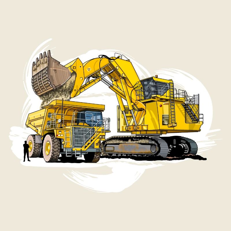 Mega machines on the construction site