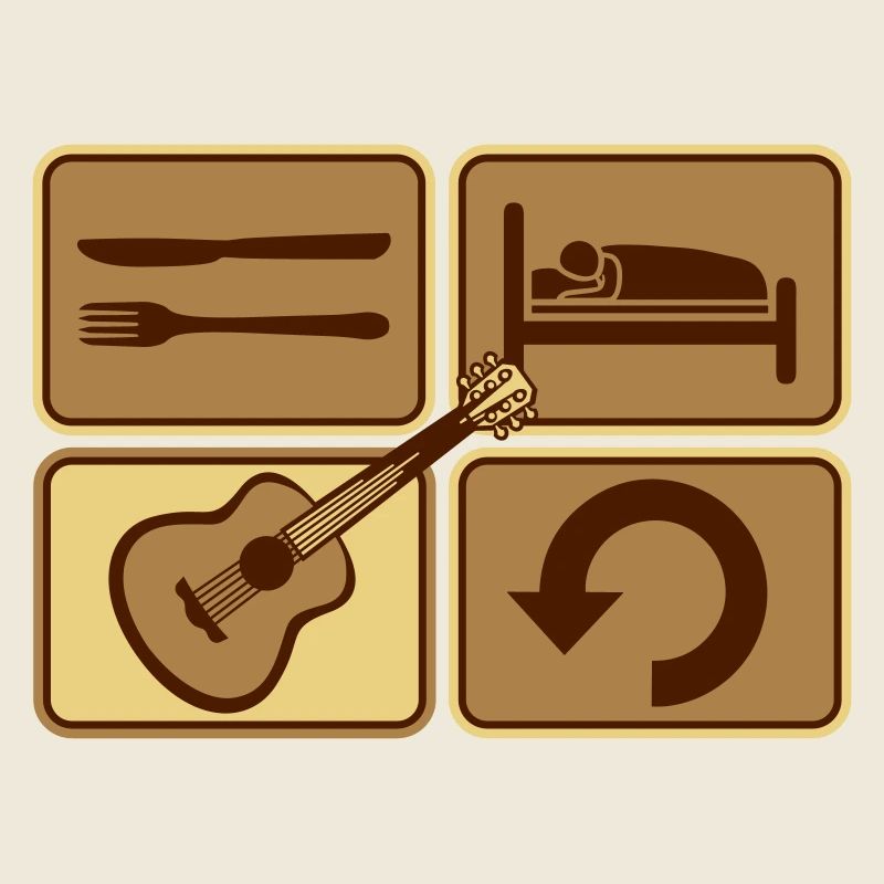 Repeat daily playing guitar