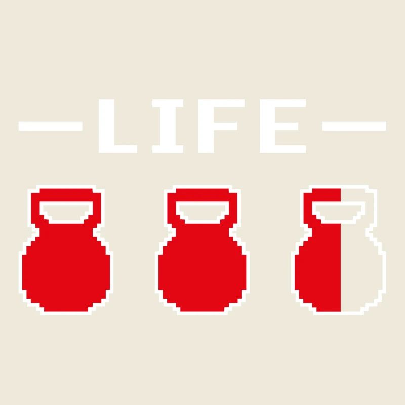 Kettlebell Life Pixelated Dark