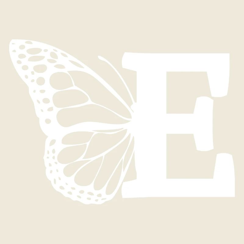 Buchstabe E Schmetterling