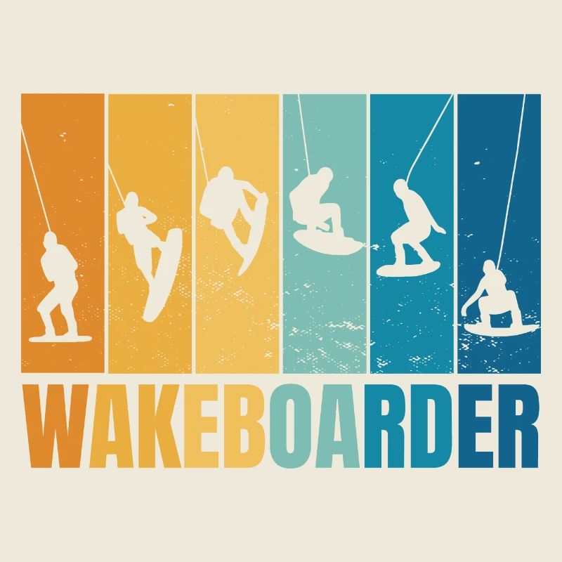 Silhouettes de wakeboard