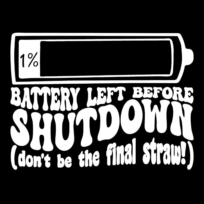Ein Prozent Batterie vor der Abschaltung