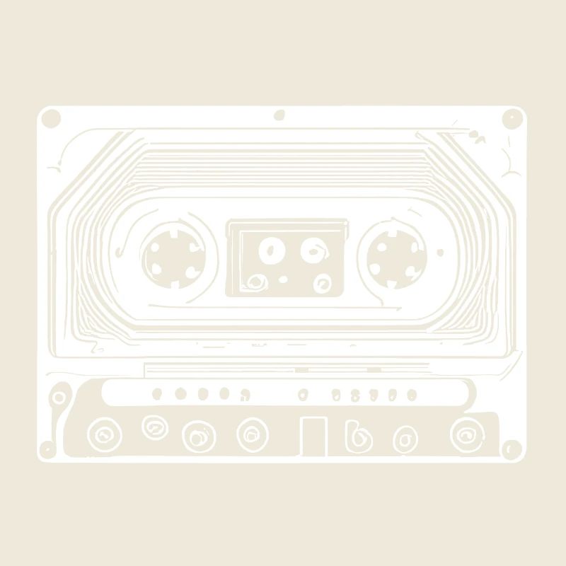 Cassette audio au design rétro