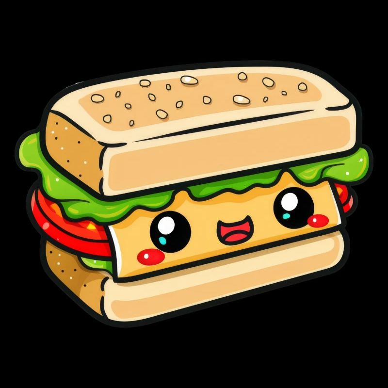 Sandwich mit Gesicht