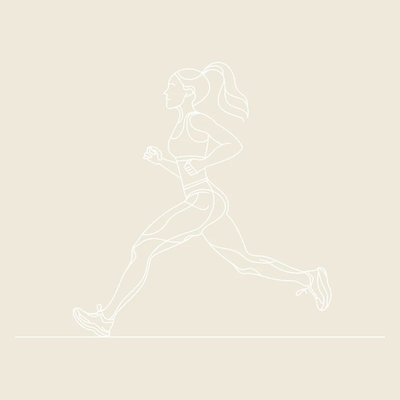 Läuferin Line Art