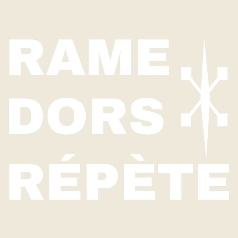 Rame dors répète Rameur d'aviron