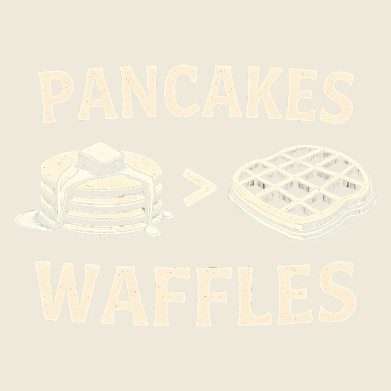 Pfannkuchen über Waffeln