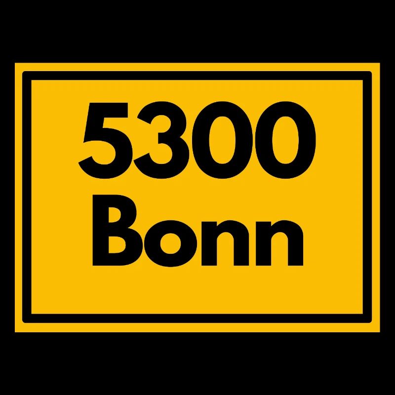 Panneau de la ville - puis rétro ancien code postal 5300 BONN