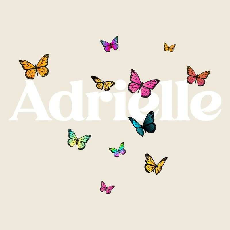 Schöner Mädchenname mit Schmetterlingen ADRIELLE