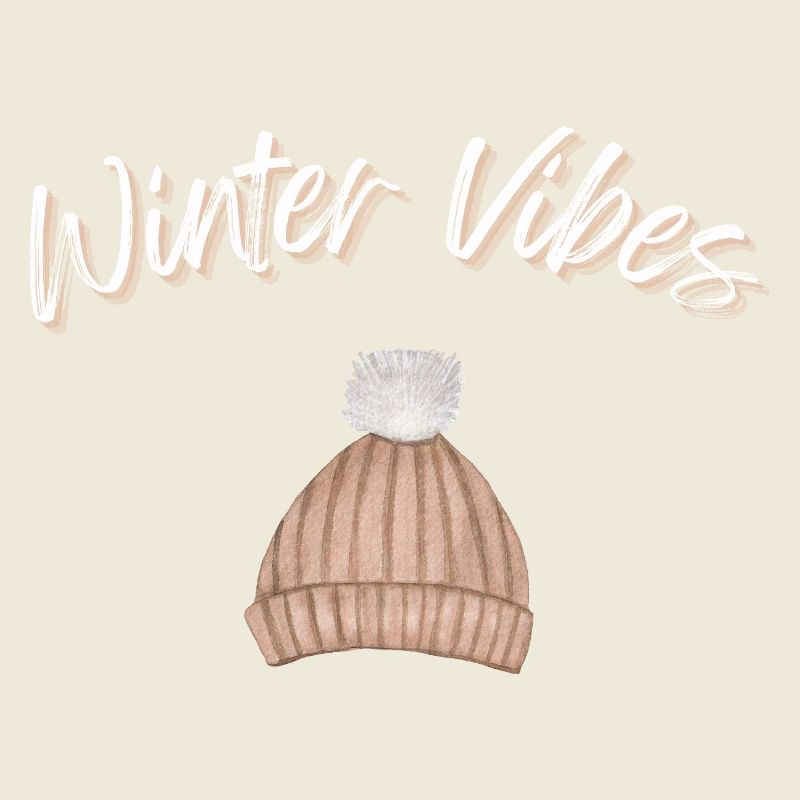 Winter Vibes Beanie Cap Winter Hat